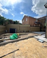 Backyard under construction
