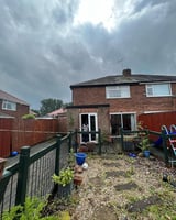 House with deck and gravel garden