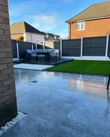 Modern backyard patio