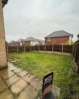 Vacant lot with overgrown grass